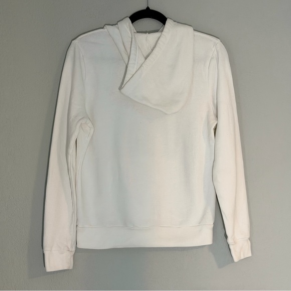 Victoria's Secret PINK Women White Floral Logo Hoodie Pullover Sweatshirt in S - Picture 2 of 4